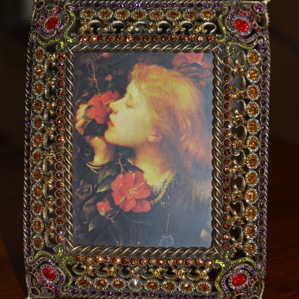 RARE JAY STRONGWATER JAY'S 1ST PATRICIA ORNATE SCROLL TIARA CRYSTAL ENAMEL FRAME